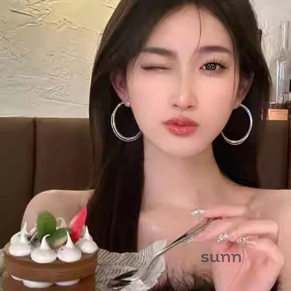 Bridget Dazzling Double Hoop Earrings [OPB53JFP]