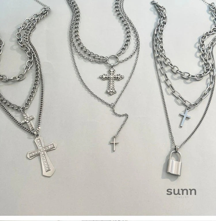 Bridget Pearl Cross Necklace