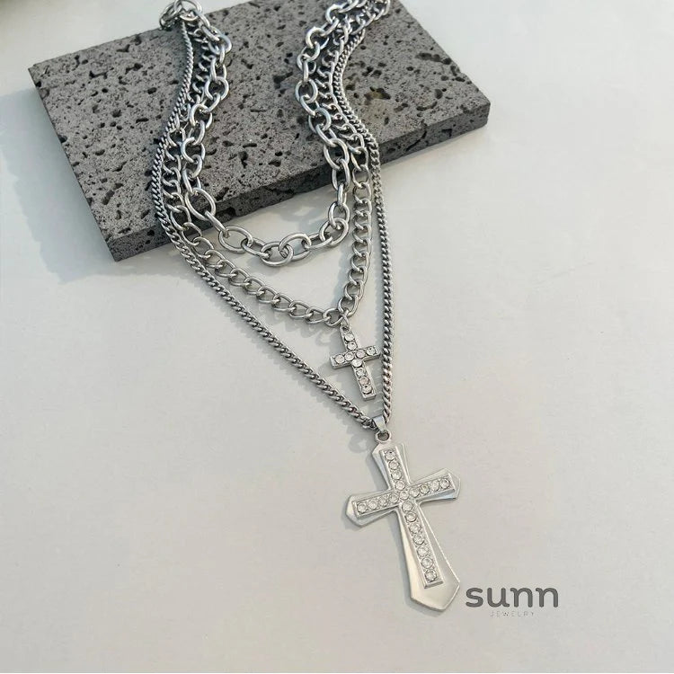 Bridget Pearl Cross Necklace