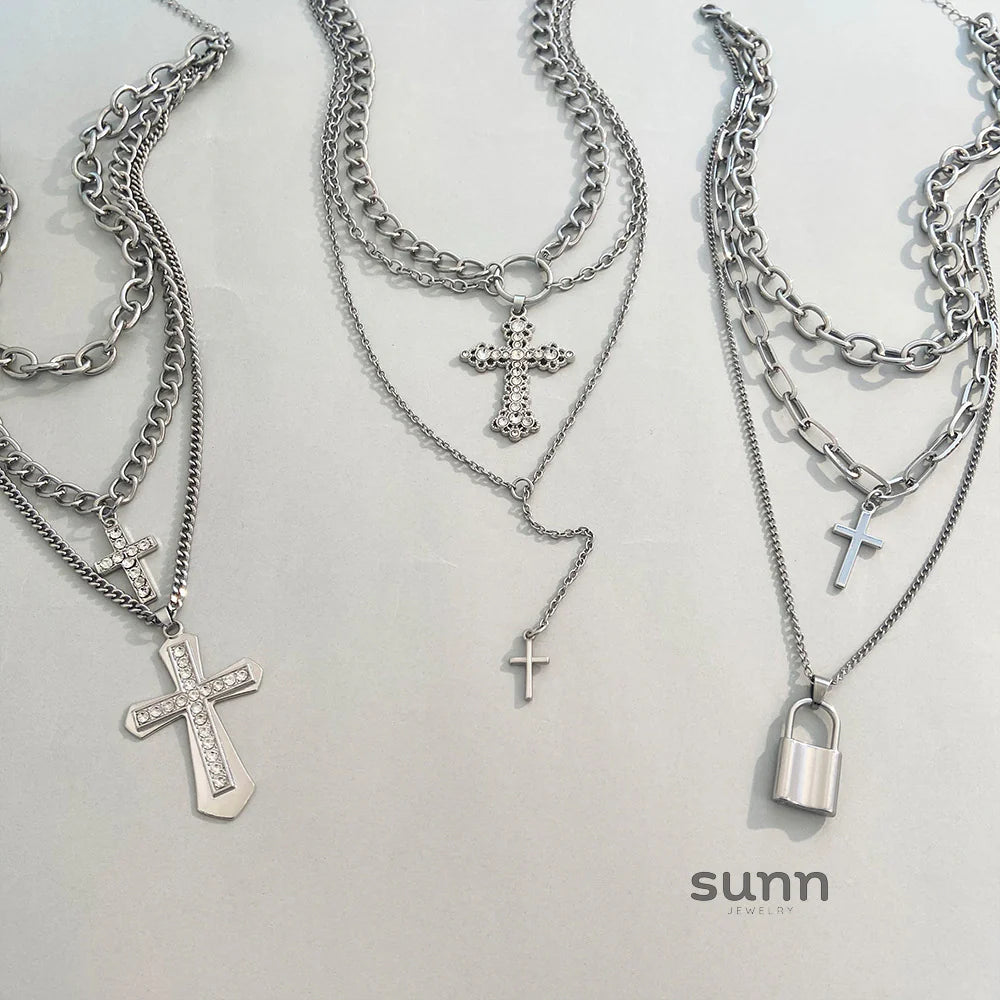 Bridget Pearl Cross Necklace