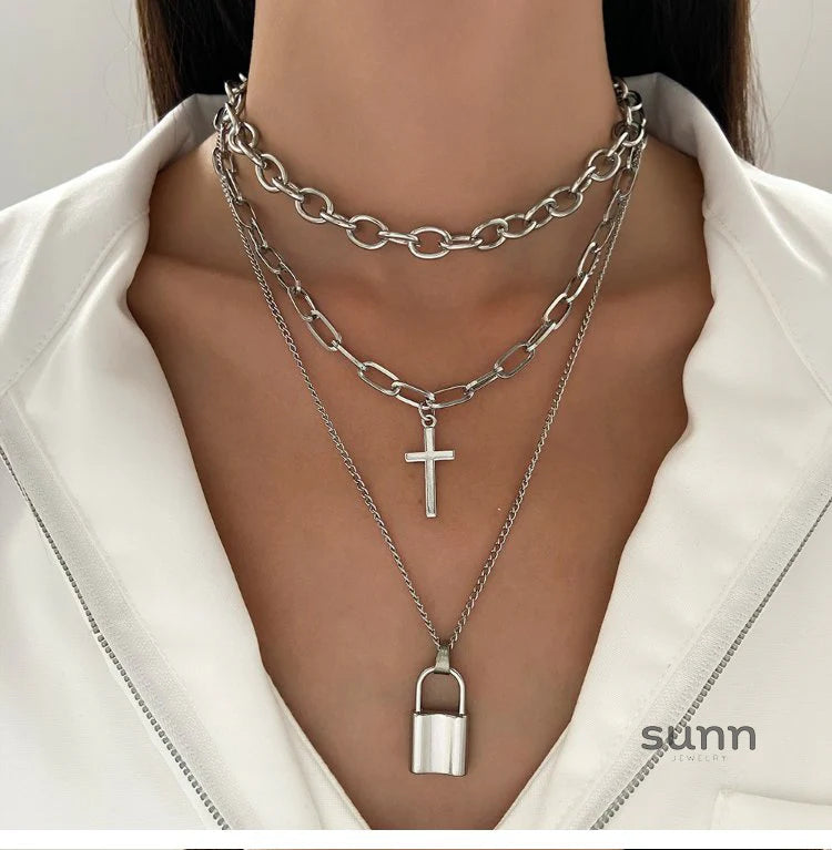 Bridget Pearl Cross Necklace