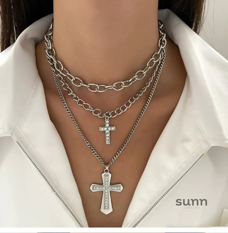 Bridget Pearl Cross Necklace