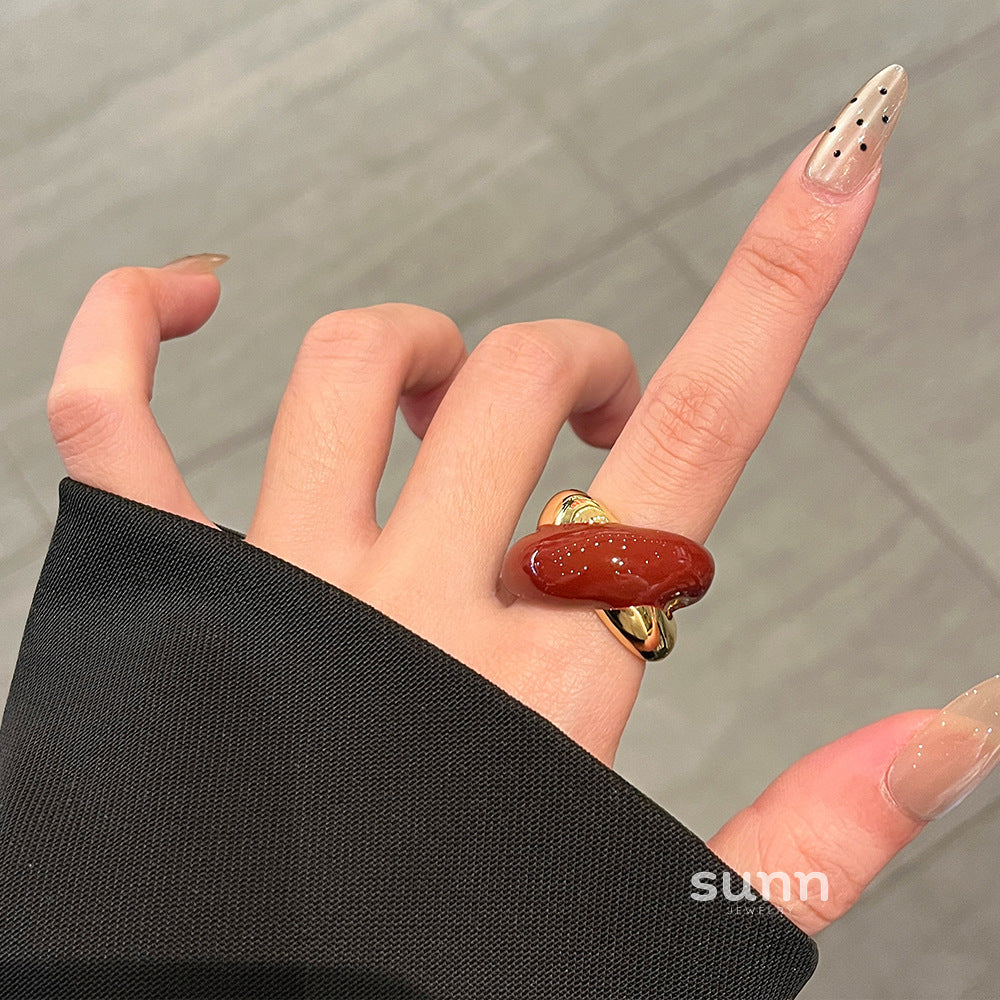 Briel Contrasting Glaze Ring [LZR4NLTN]