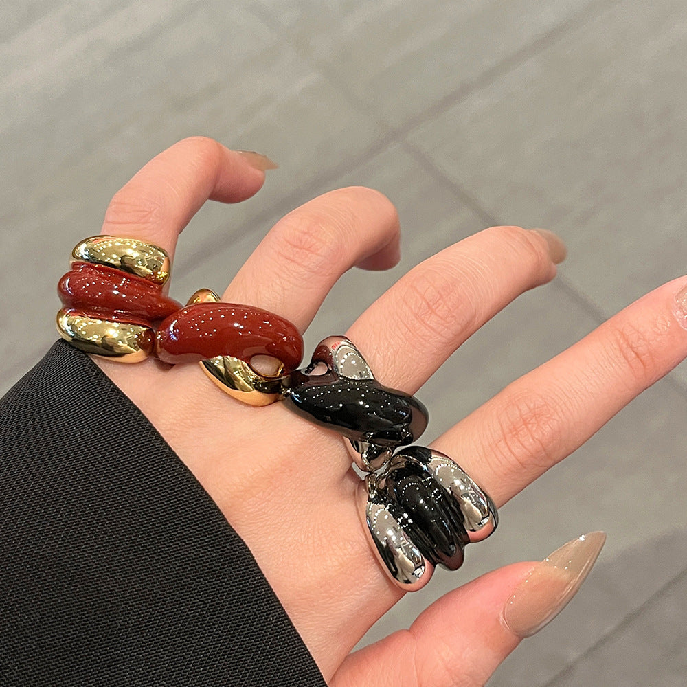 Briel Contrasting Glaze Ring [LZR4NLTN]