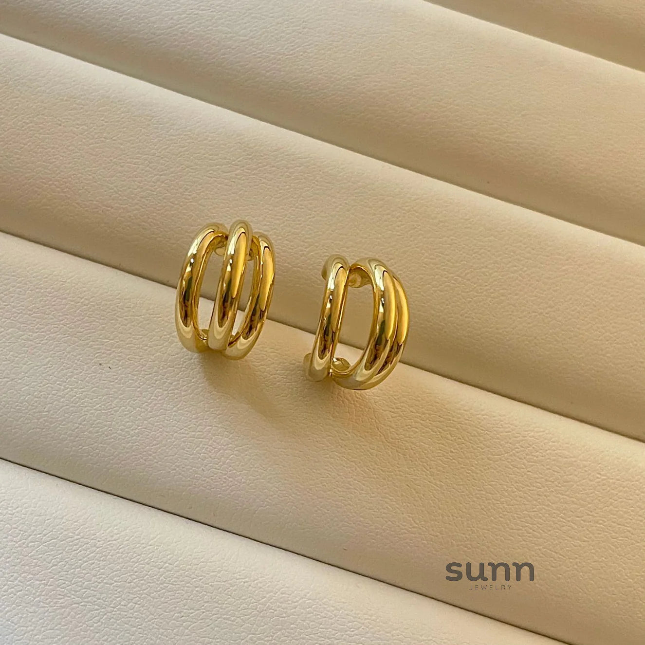 Brienne Geometric Circle Studs