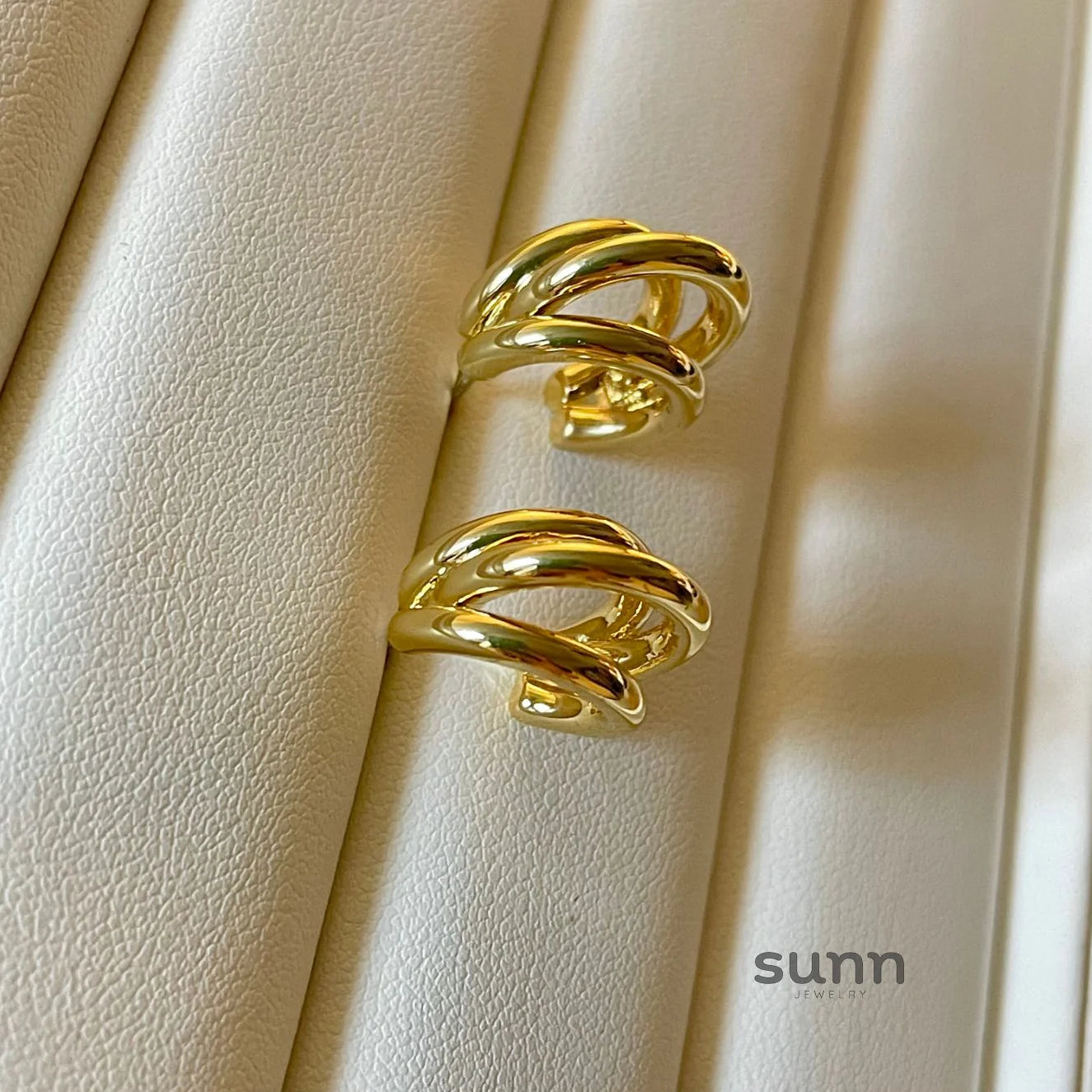 Brienne Geometric Circle Studs