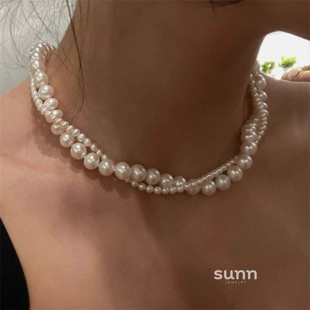 Brienne Layered Pearl Necklace