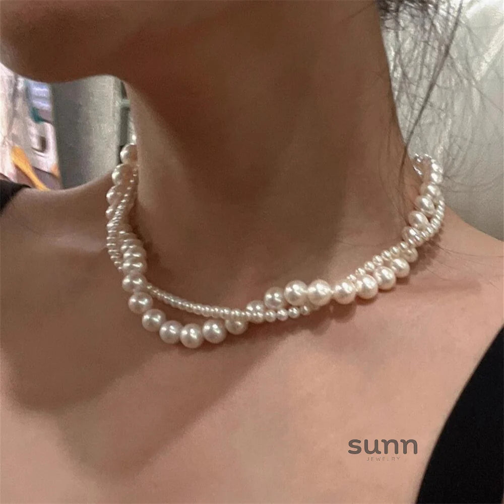 Brienne Layered Pearl Necklace