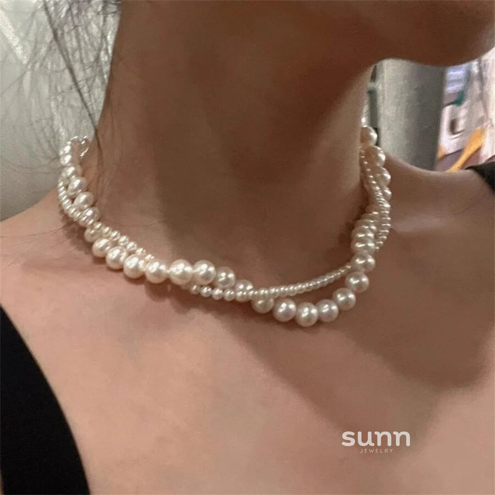 Brienne Layered Pearl Necklace