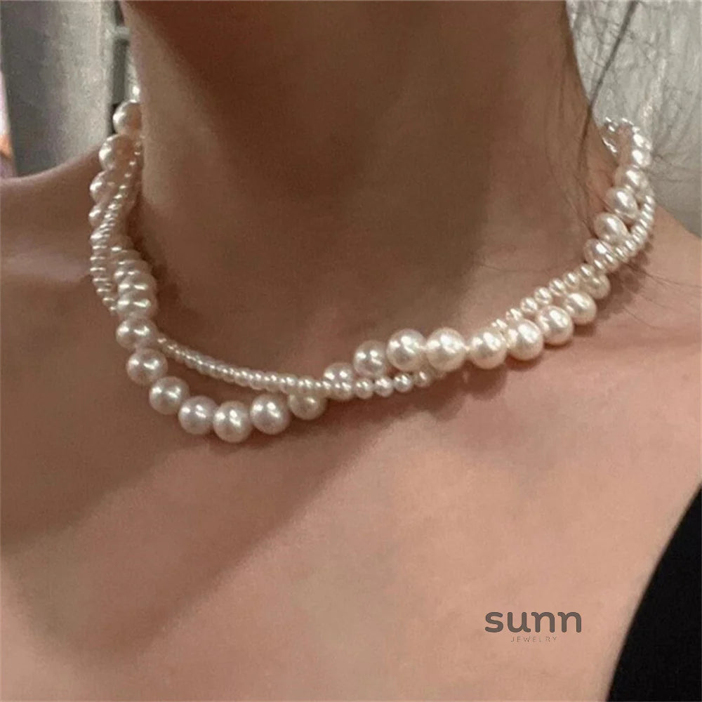 Brienne Layered Pearl Necklace