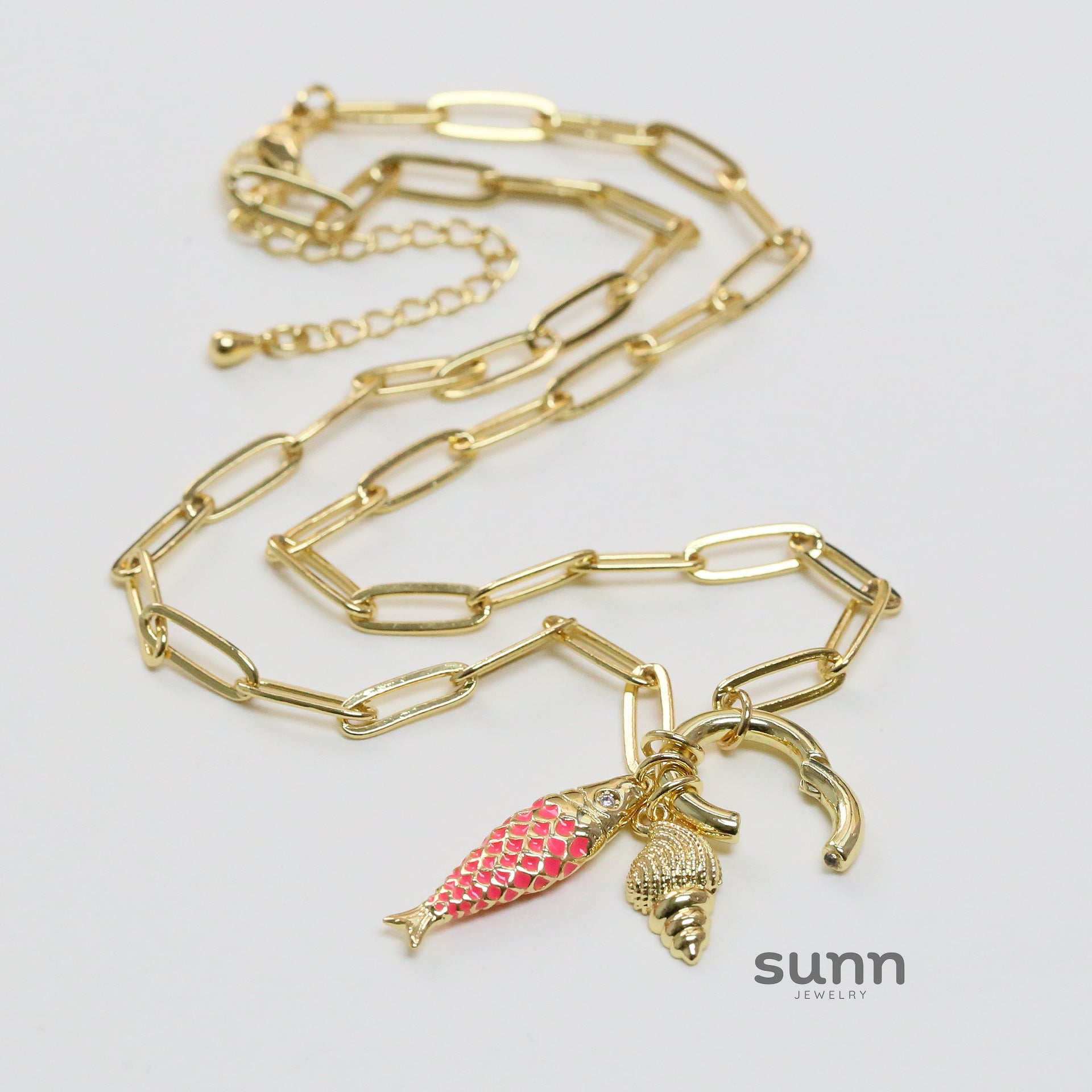 Brighton Ocean Charm Necklace [KON18R3G]