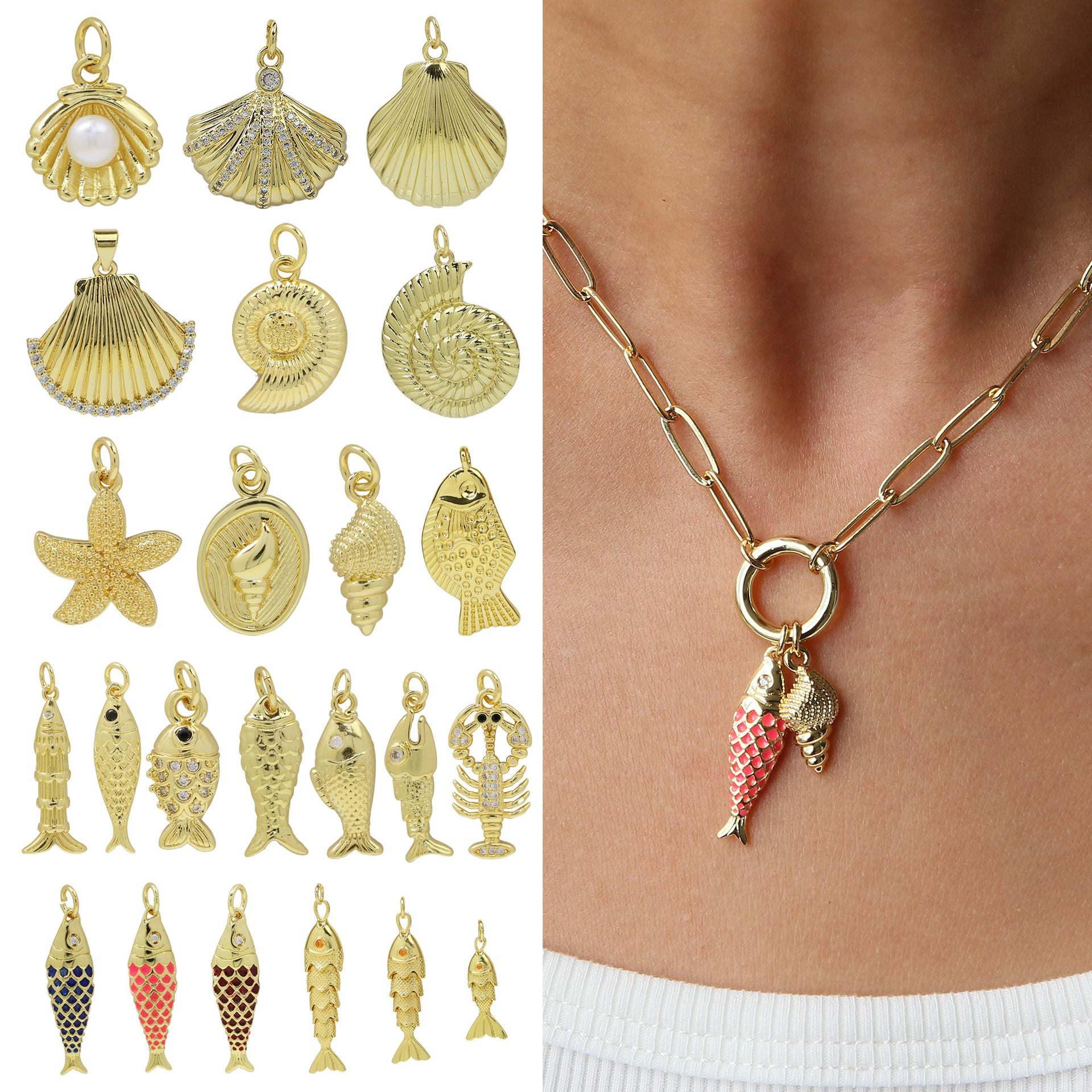 Brighton Ocean Charm Necklace [7HA3J1Y5]