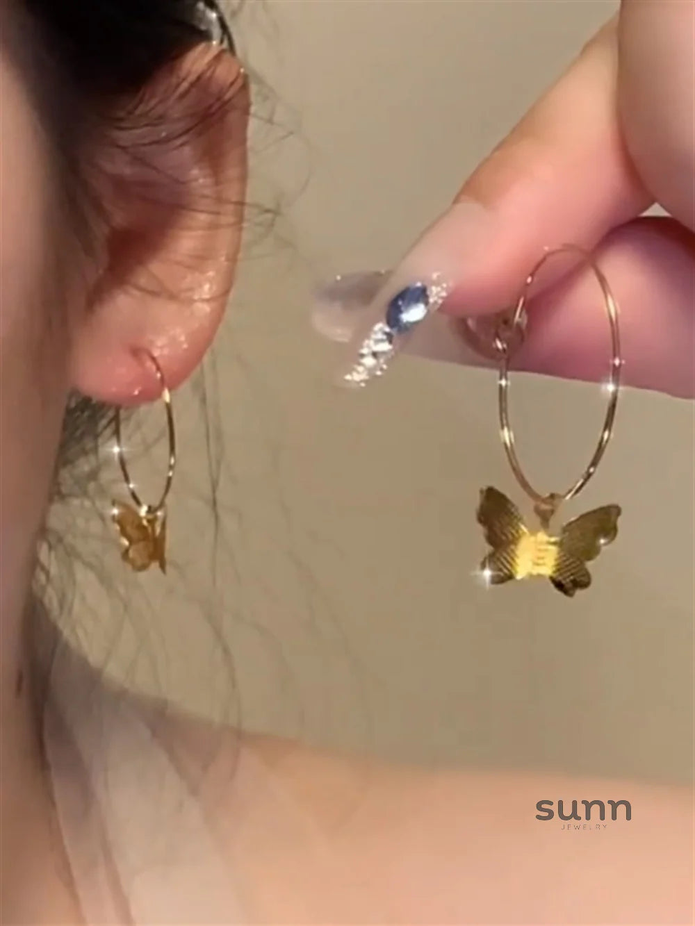 Brigid Sculpted Butterfly Hoops