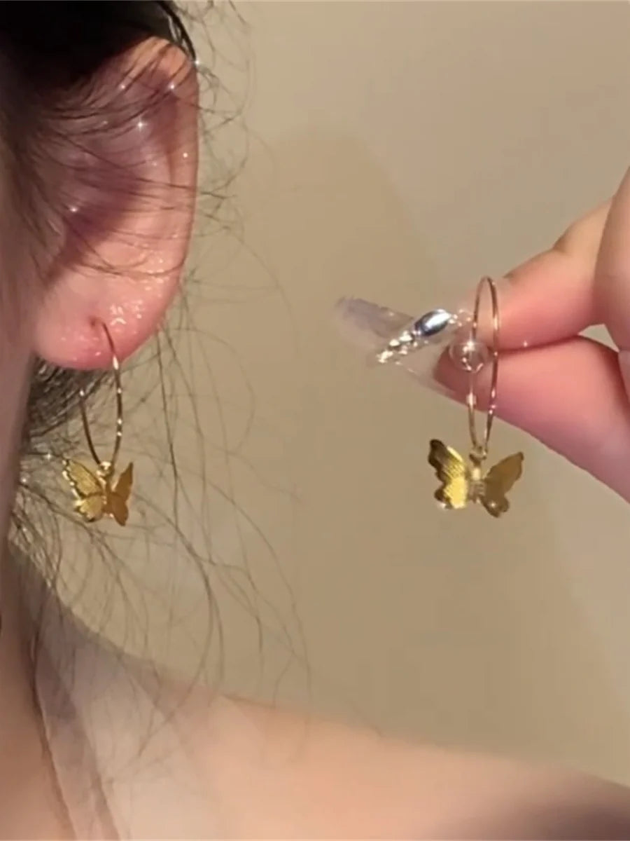 Brigid Sculpted Butterfly Hoops