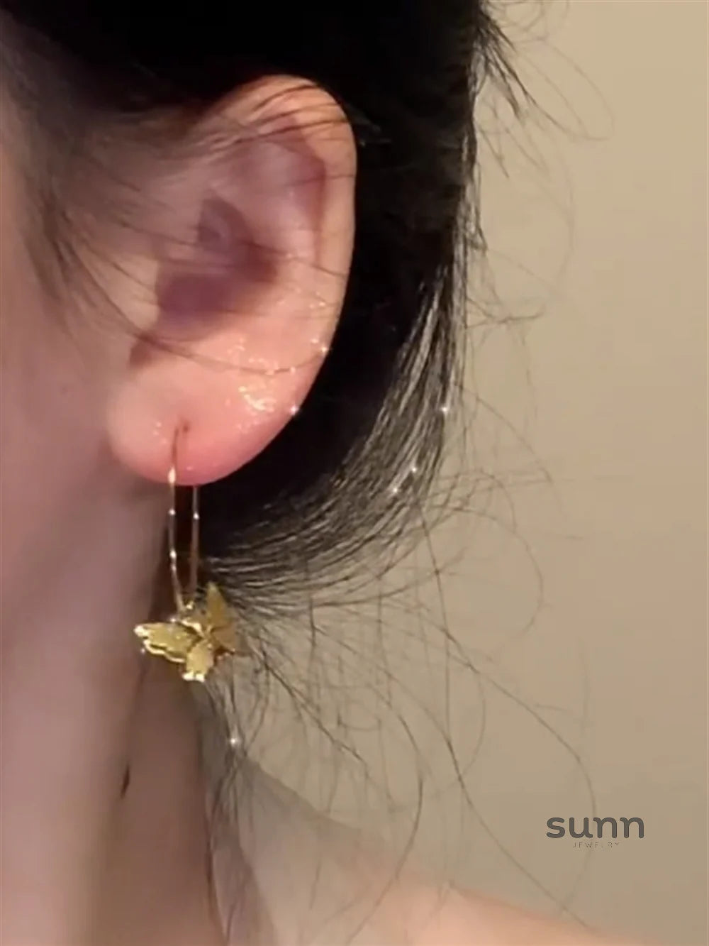 Brigid Sculpted Butterfly Hoops
