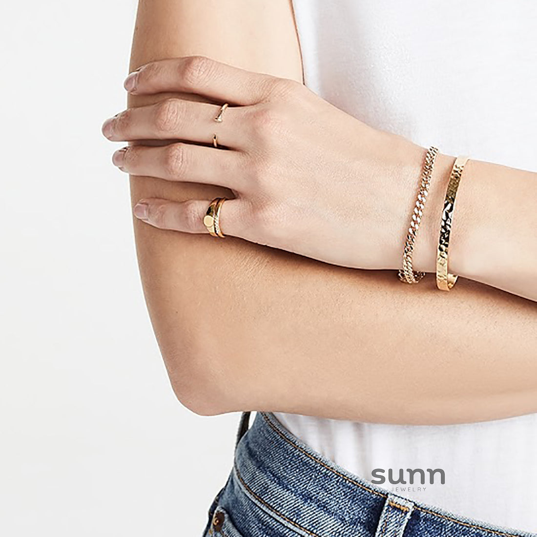 Brilee Sleek Geometric Ring [HQ6IYNB9]