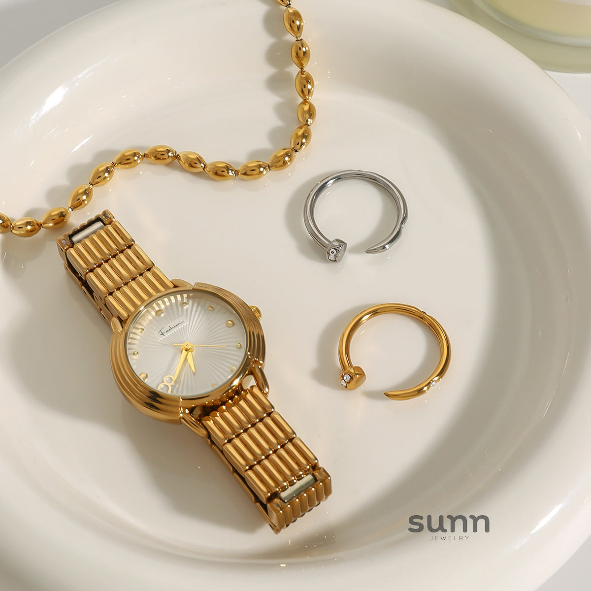 Brilee Sleek Geometric Ring [9UIOJ6N3]
