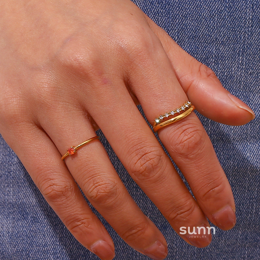 Brileigh Delicate Layered Ring [GY9FOTZY]