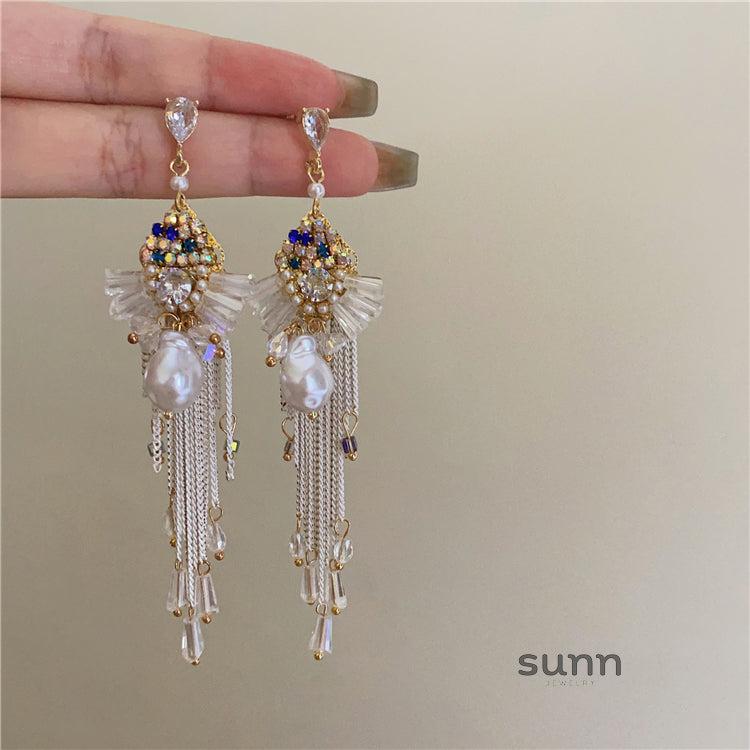 Brinlee Sparkling Tassel Earrings [PP0WZZFU]