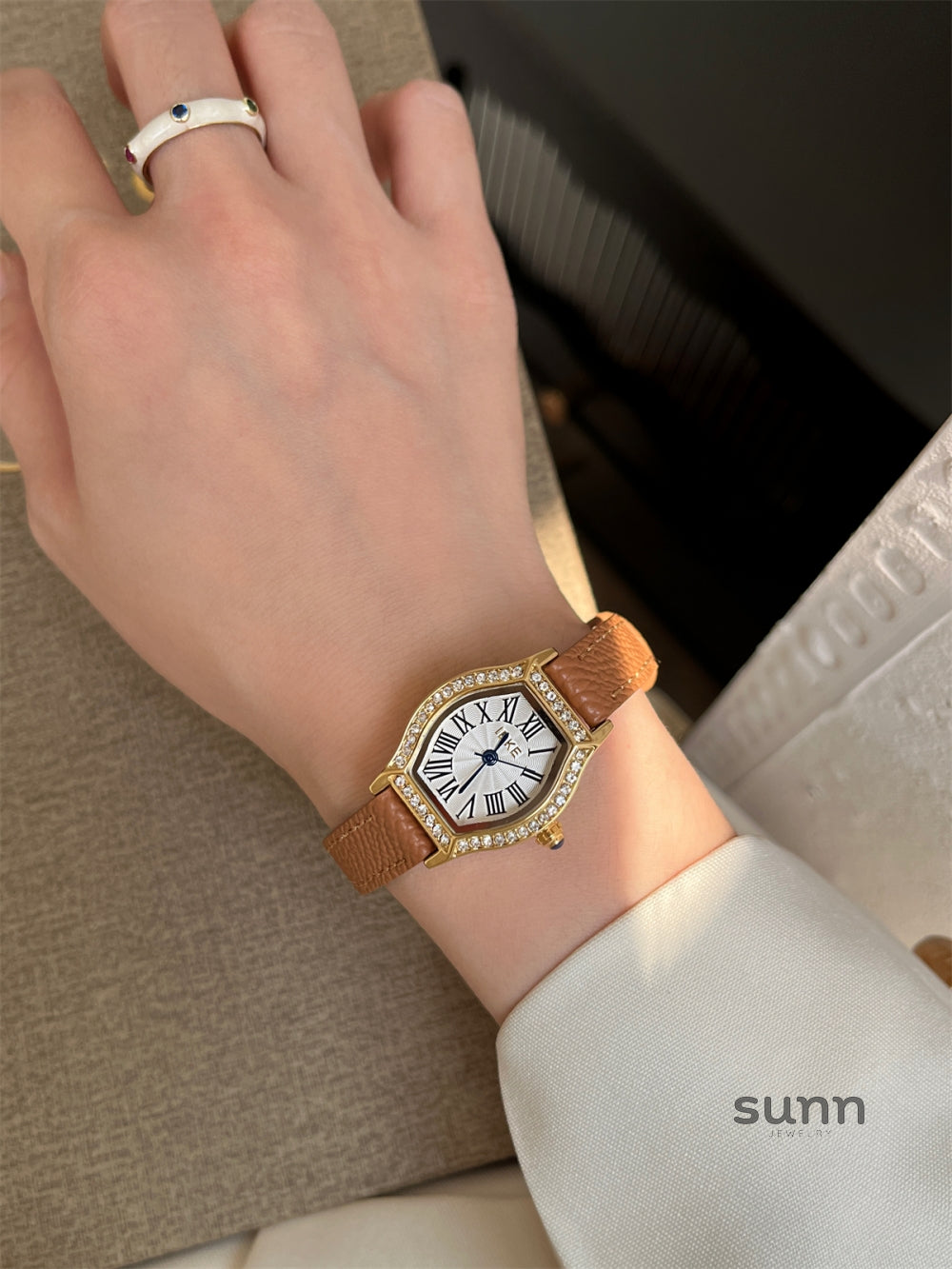 Bristol Embellished Barrel Watch [P4E0DLV2]