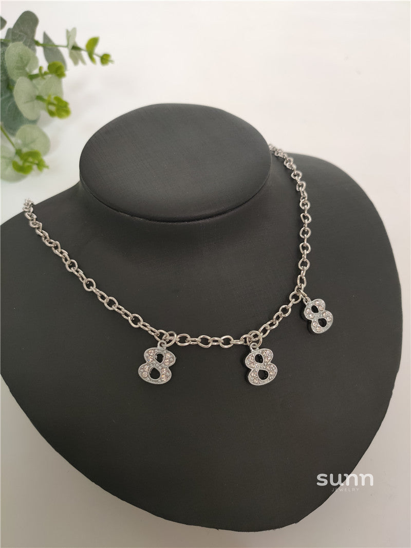 Britain Crystal Word Necklace [RH02VF9T]