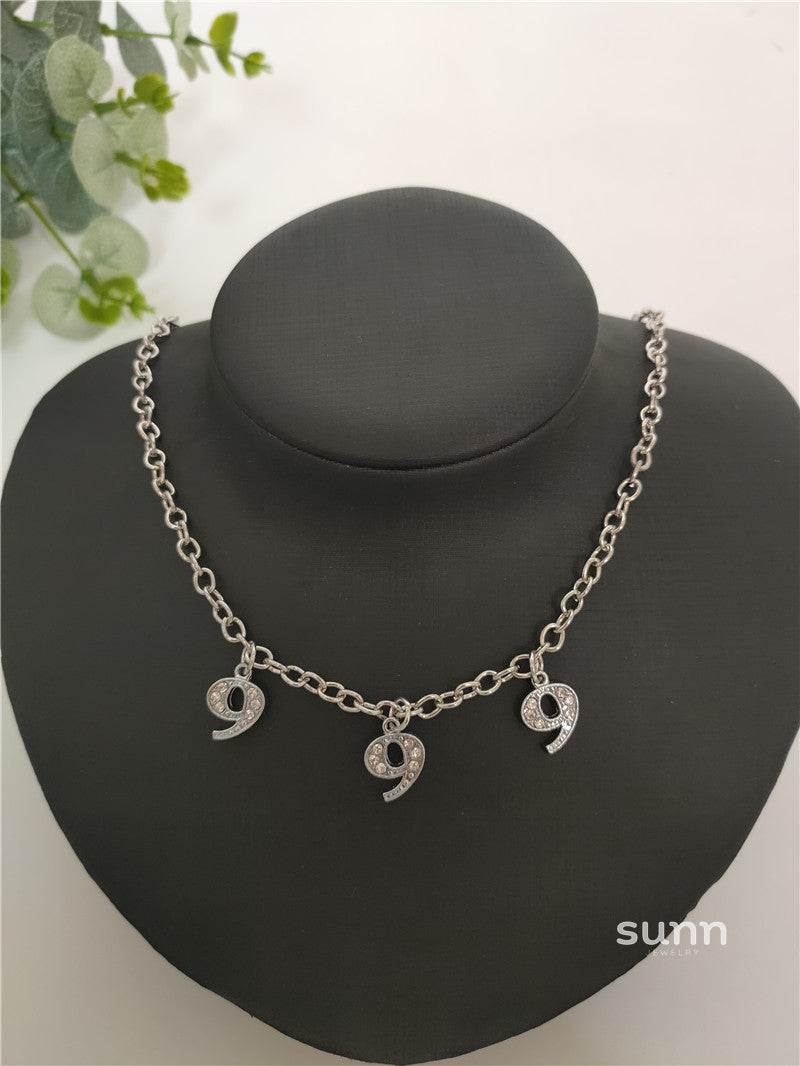 Britain Crystal Word Necklace [WA23132E]