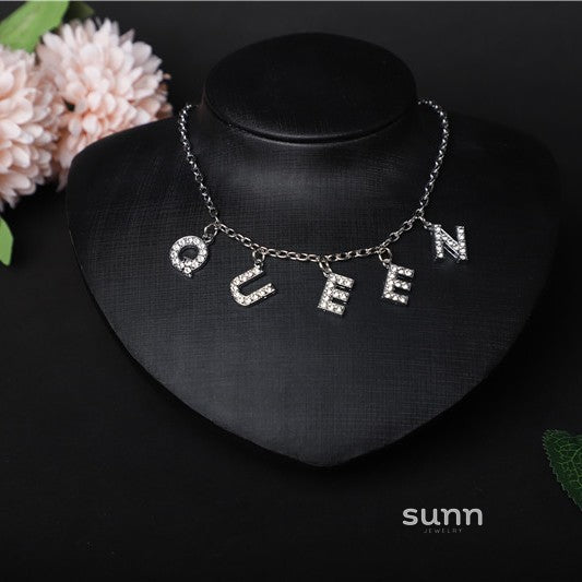 Britain Crystal Word Necklace [ZO650VJ5]