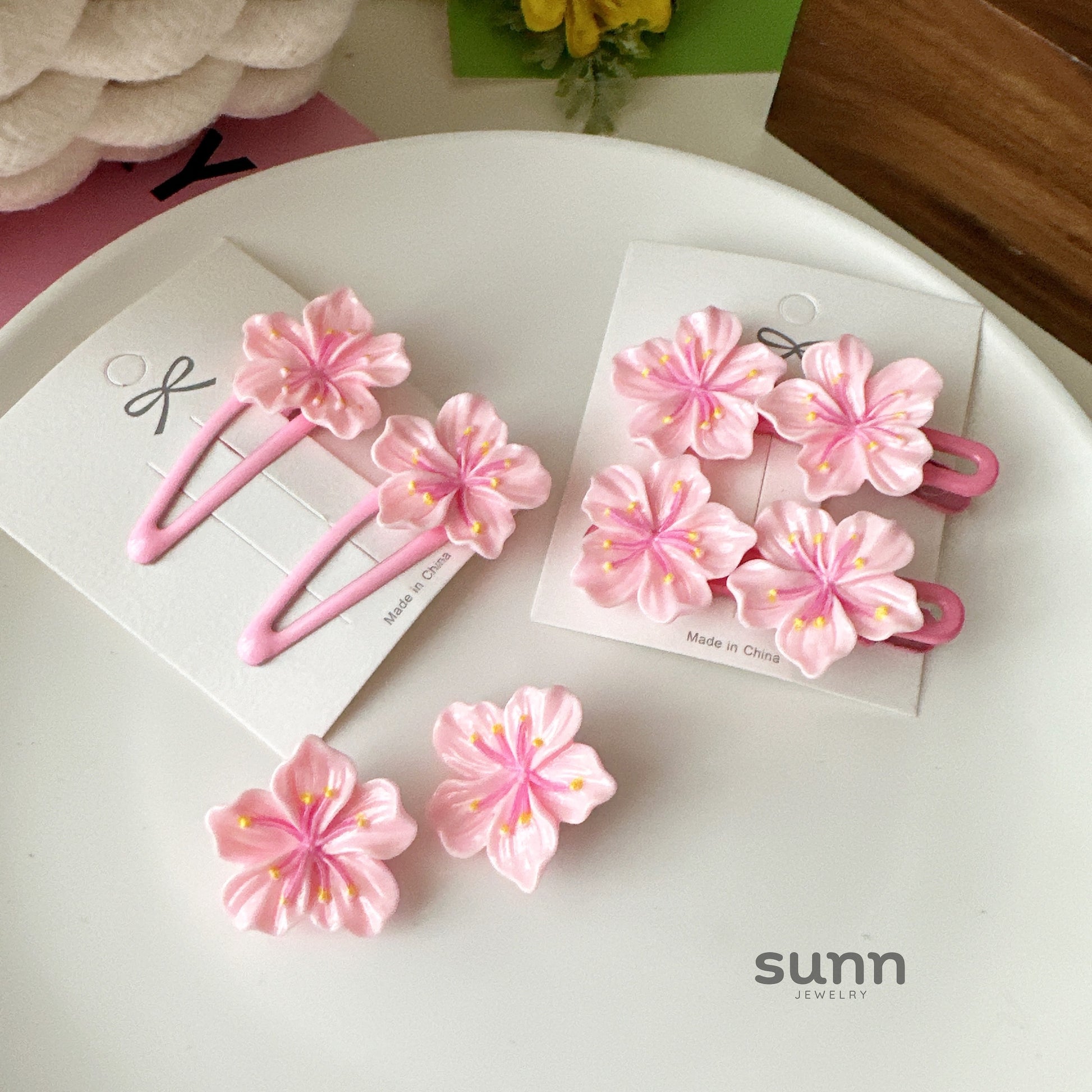 Britany Pink Blossom Hairpin [JKAXDSQ6]