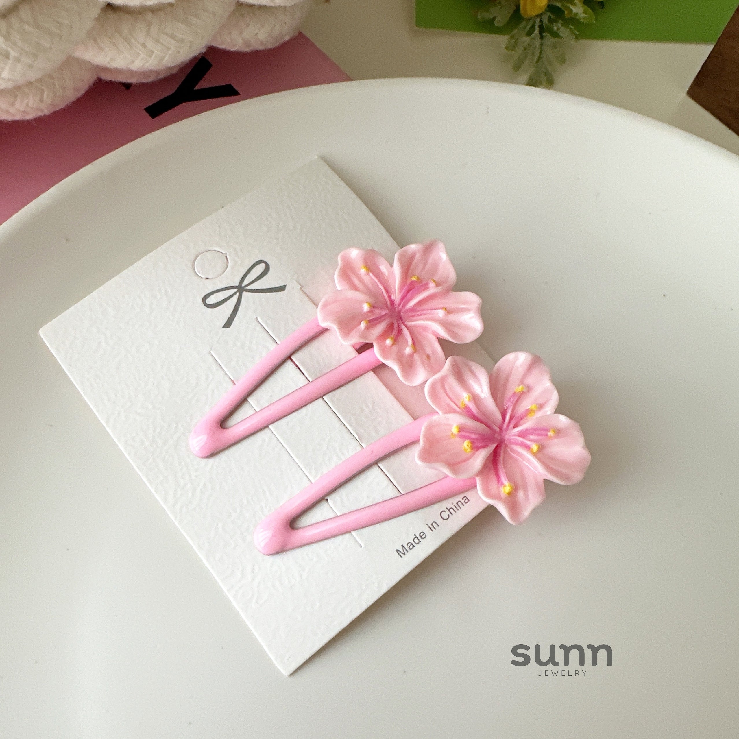 Britany Pink Blossom Hairpin [QHFLU64F]