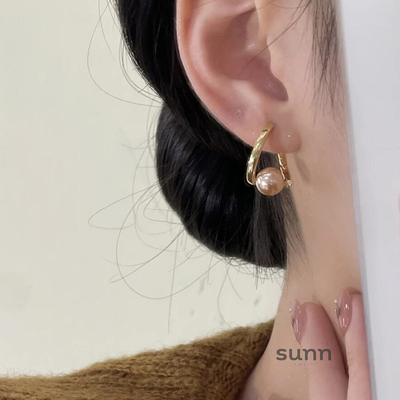 Britney Beaded Geometric Earrings [TM9E4B1E]