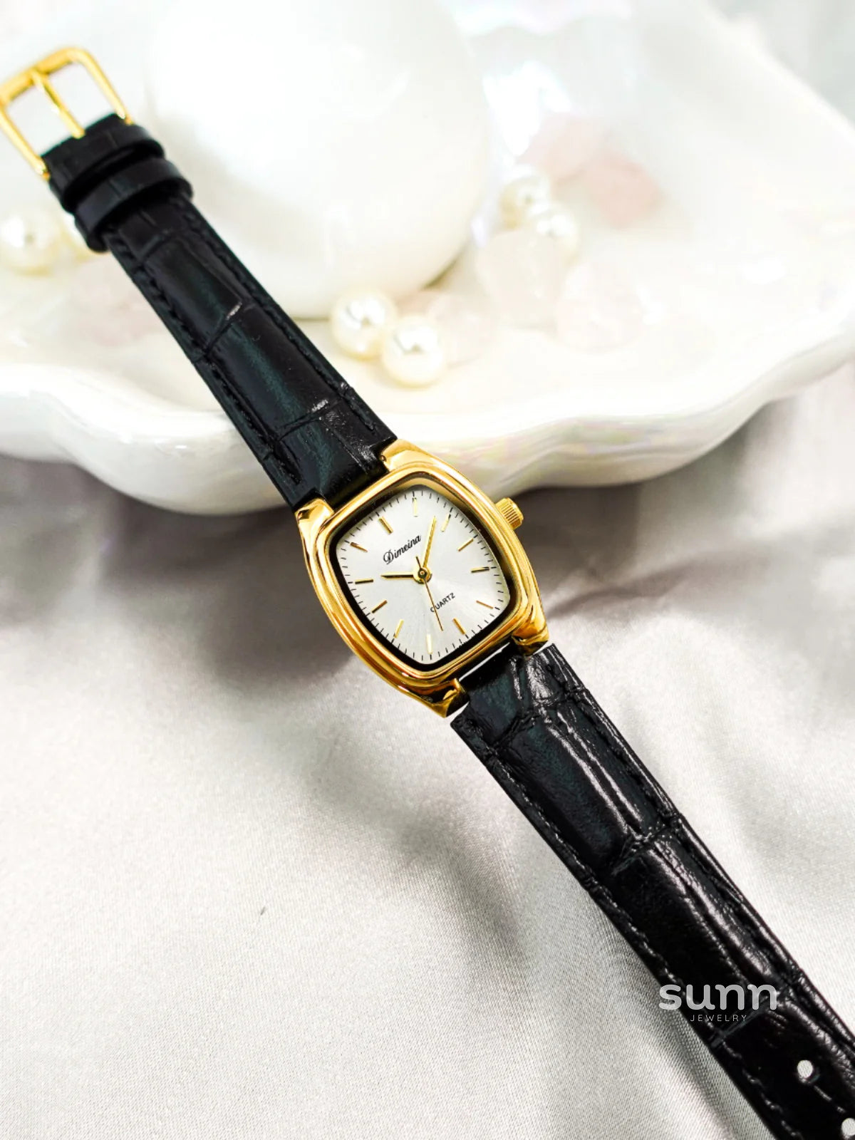 Britney Tonneau Leather Watch