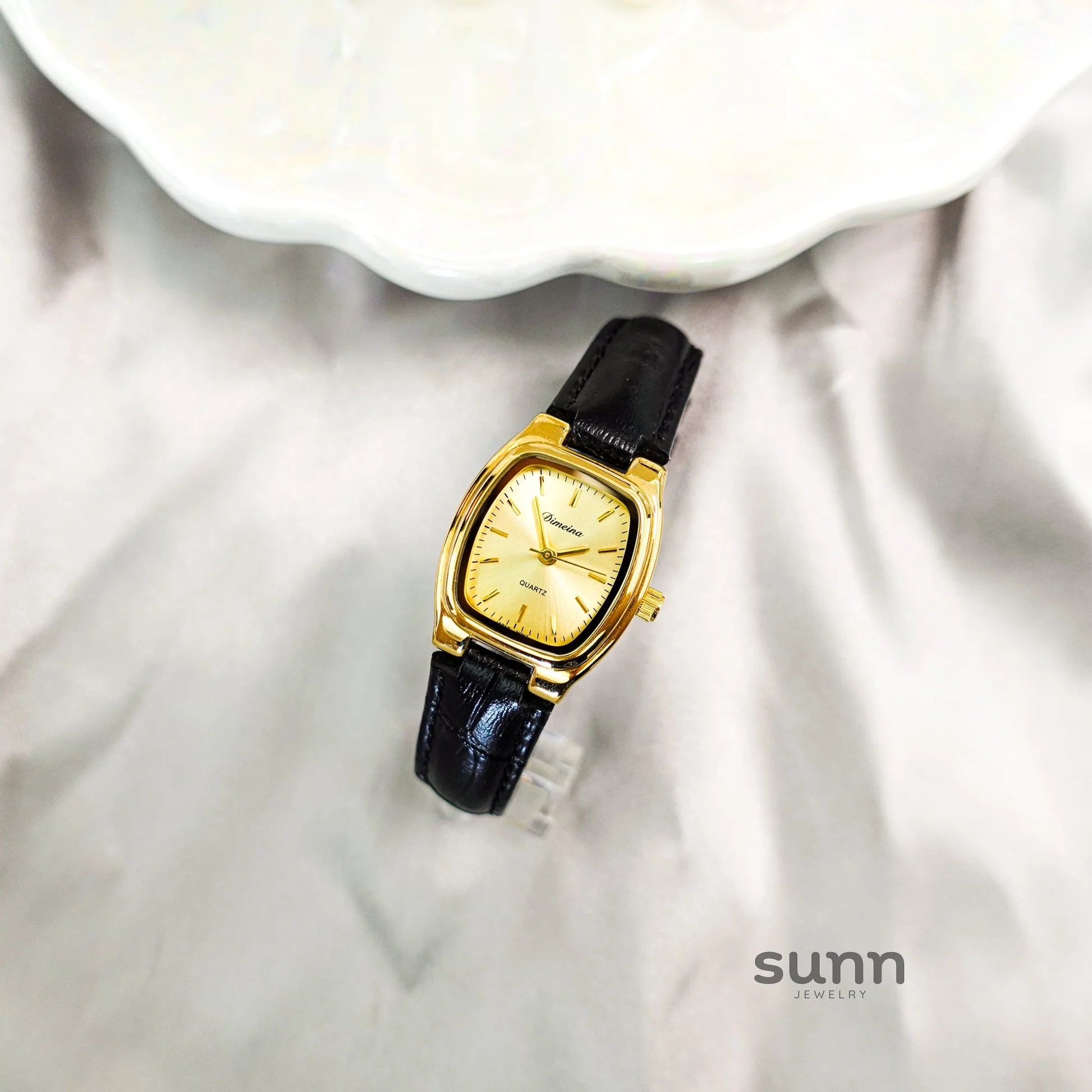 Britney Tonneau Leather Watch