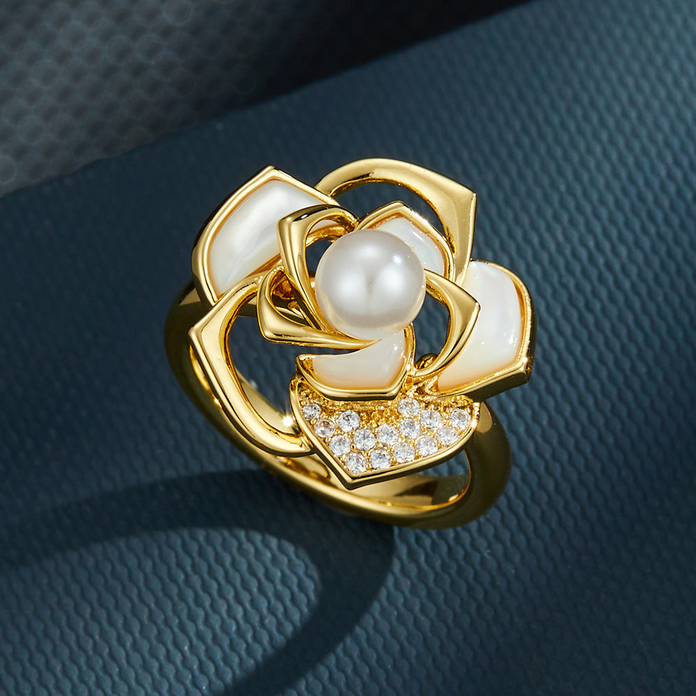 Brittney Camellia Bloom Ring [HFRFRN81]