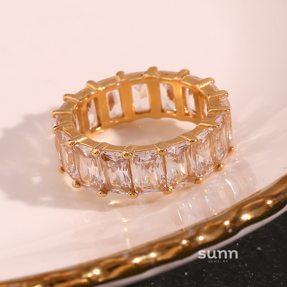 Bronwyn Square Zircon Ring [YI3MUGW6]