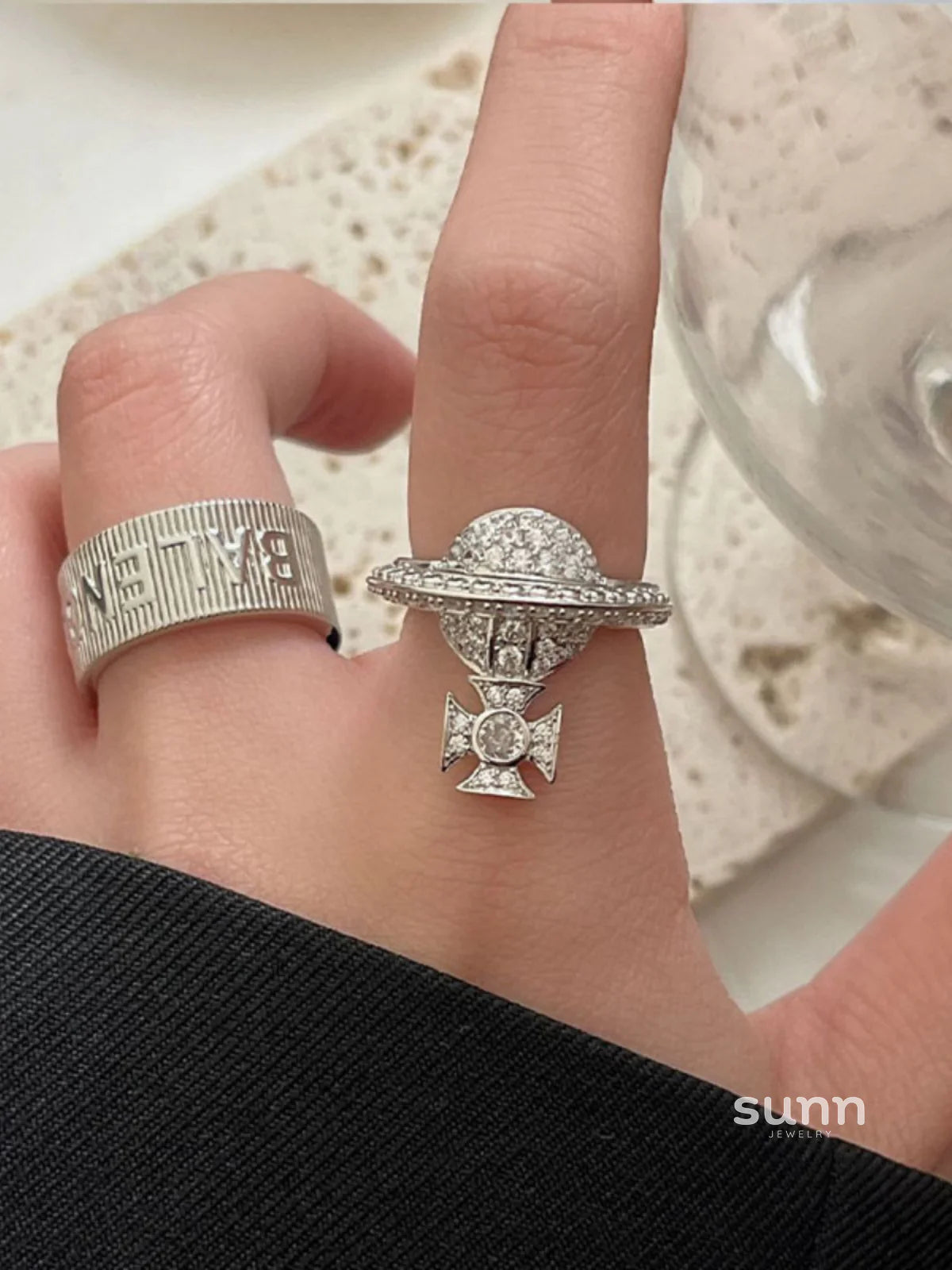 Brook Sparkle Saturn Ring