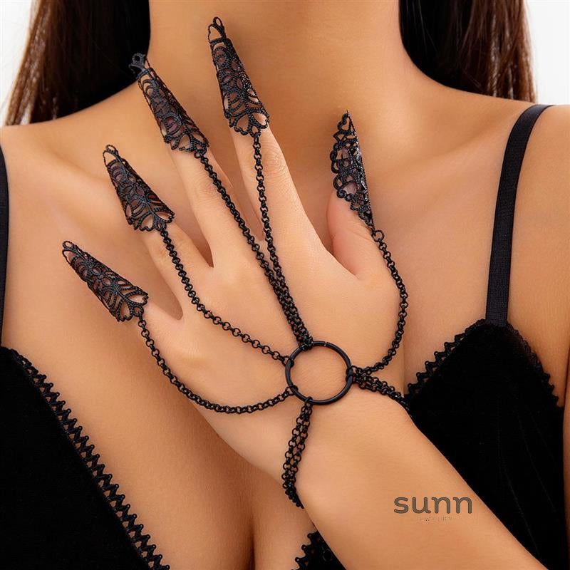Bruchy Gothic Nail Hand Jewelry [FS7X2C9A]