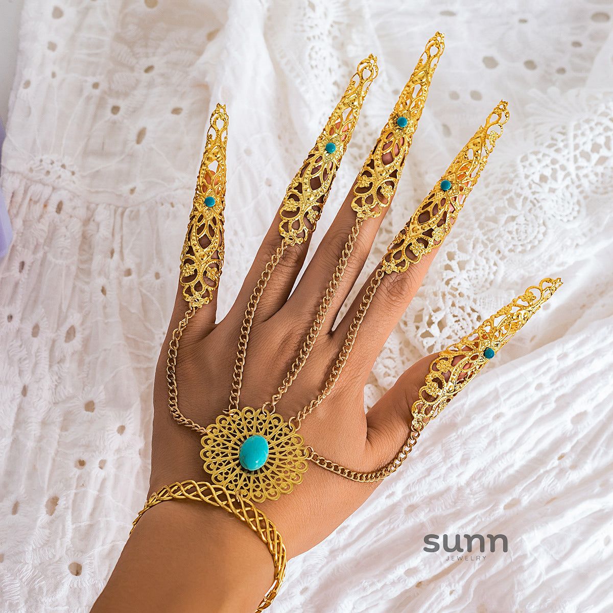 Bruchy Gothic Nail Hand Jewelry [RLGFLLUE]