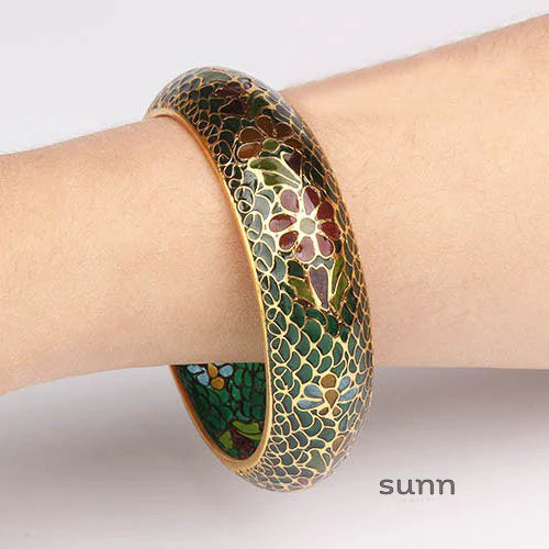 Bryana Ornate Enamel Bangle