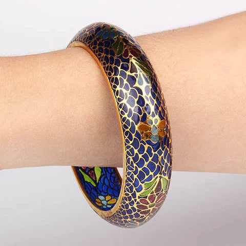 Bryana Ornate Enamel Bangle