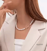 Bryar Freshwater Pearl Bow Necklace [1I7U0BY2]