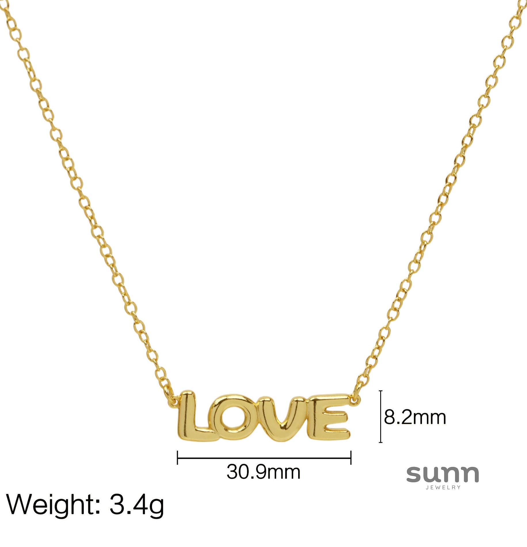 Bryleigh Bubble Love Necklace [CRPL8UCG]