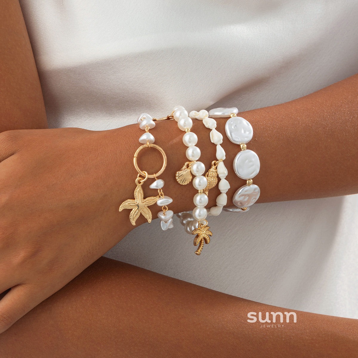 Bryleigh Pearl Starfish Bracelet [FNELYRPU]
