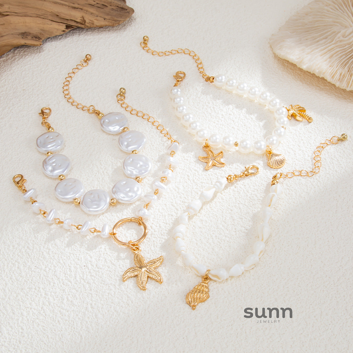 Bryleigh Pearl Starfish Bracelet [D89ALLGU]