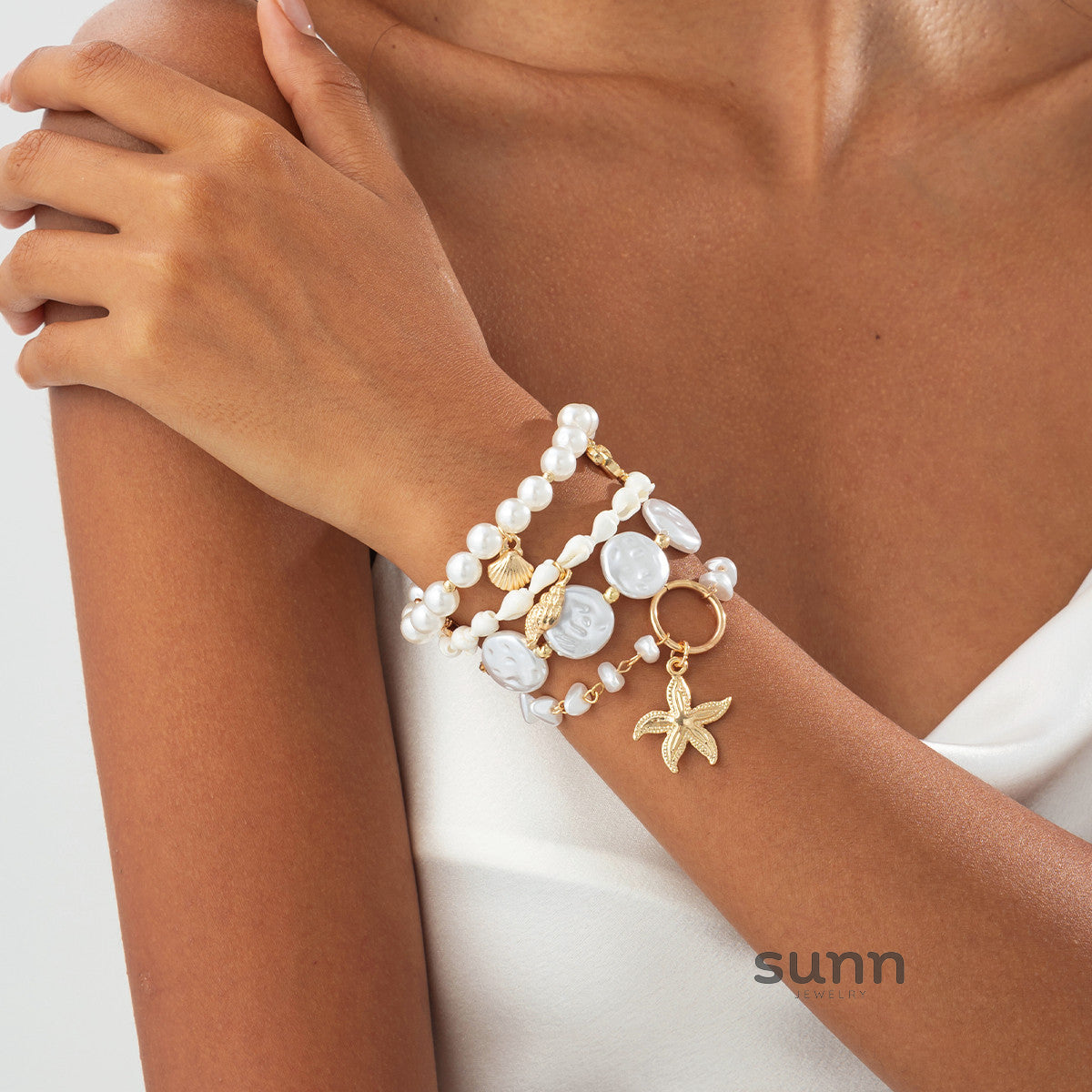 Bryleigh Pearl Starfish Bracelet [URVEYZBM]