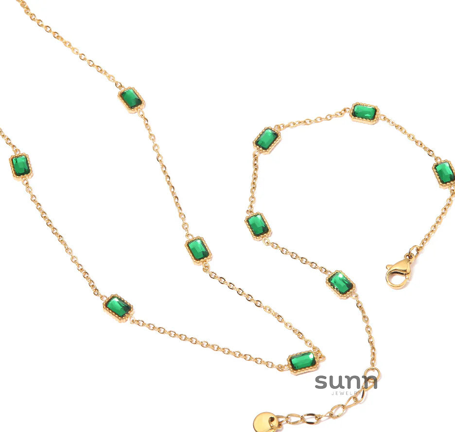 Brynley Emerald Cut Jewelry Set