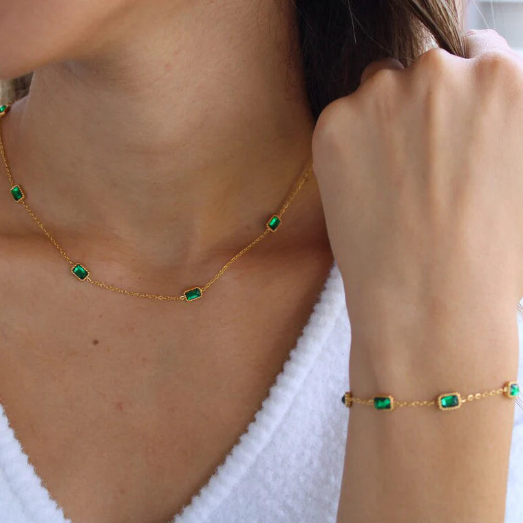 Brynley Emerald Cut Jewelry Set