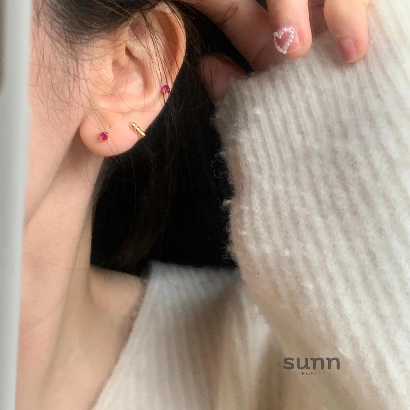 Brynnlee Sparkling Red Zirconia Studs