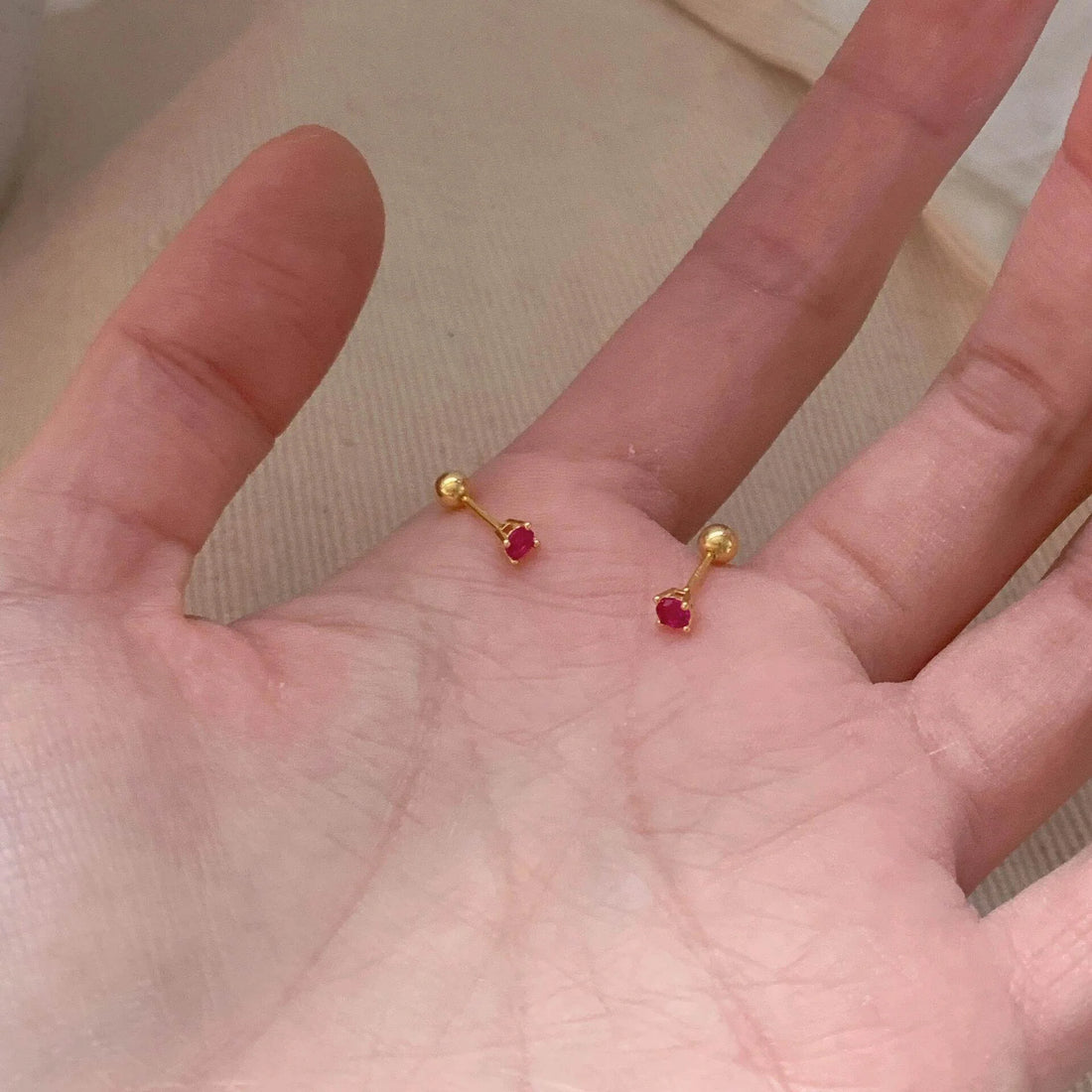 Brynnlee Sparkling Red Zirconia Studs