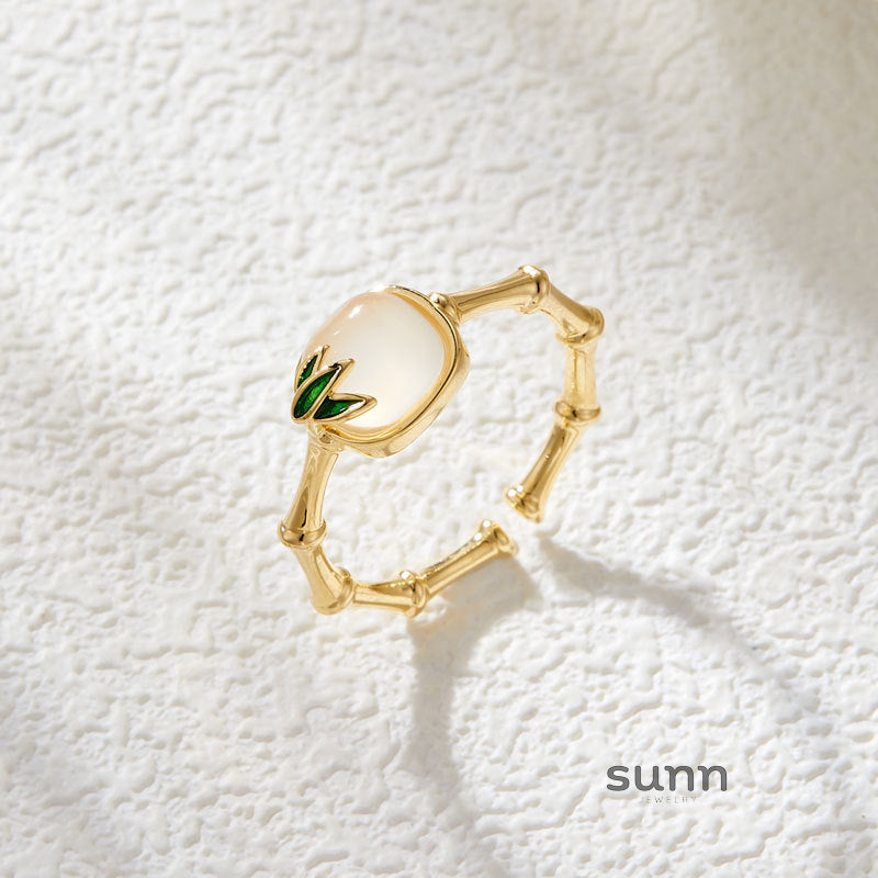 Brystal Agate Bamboo Ring [LHX22Z3B]
