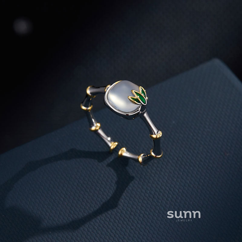 Brystal Agate Bamboo Ring [DWT9MXMX]